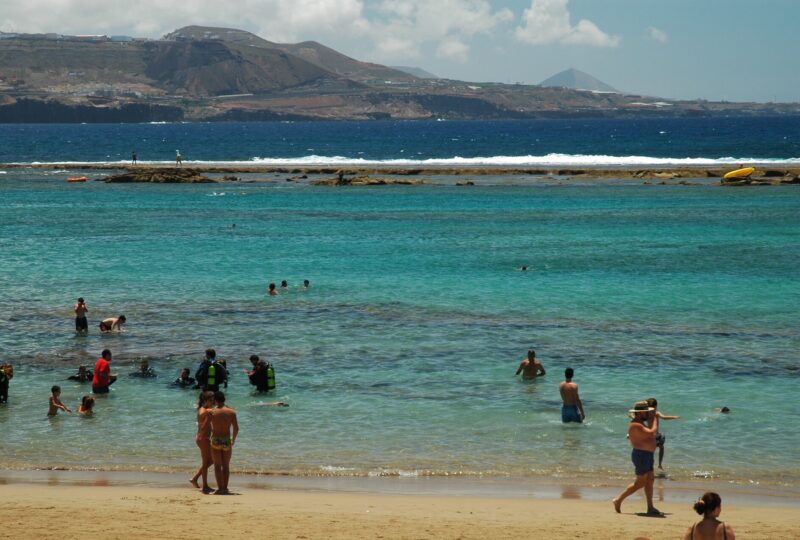 Kanarieöarna, Costa del Sol eller Costa Blanca – Las Canteras-stranden i Las Palmas på Gran Canaria